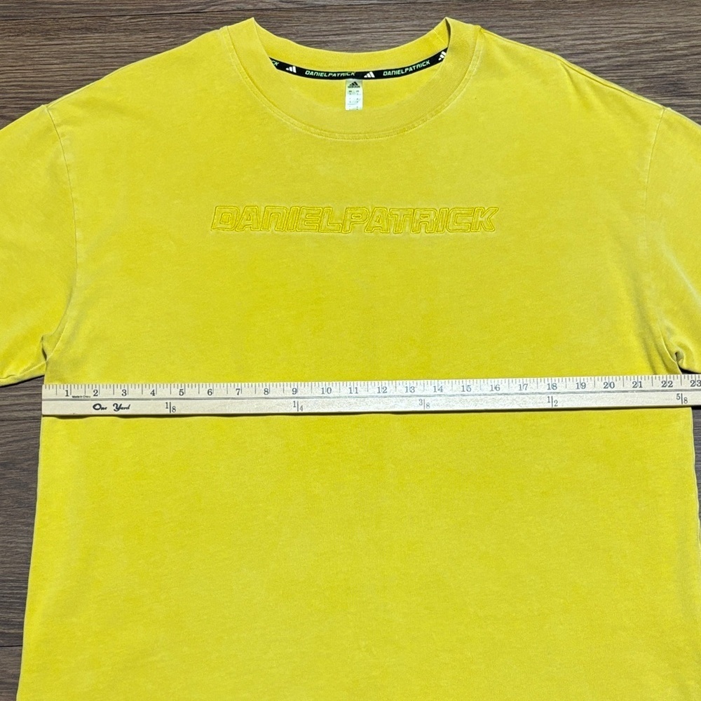 Daniel Patrick Oversized Adidas Yellow Graphic Sh… - image 3